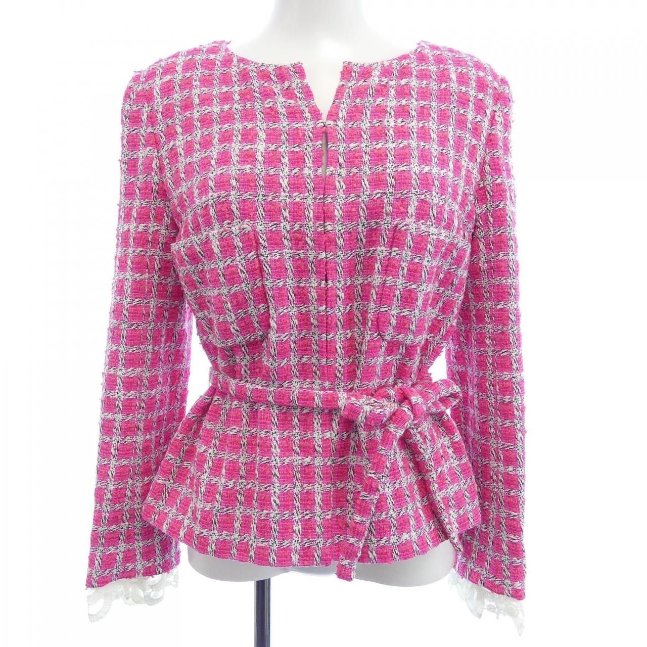 CHANEL 14S No-Collar Jacket P49012V35896 Size 38