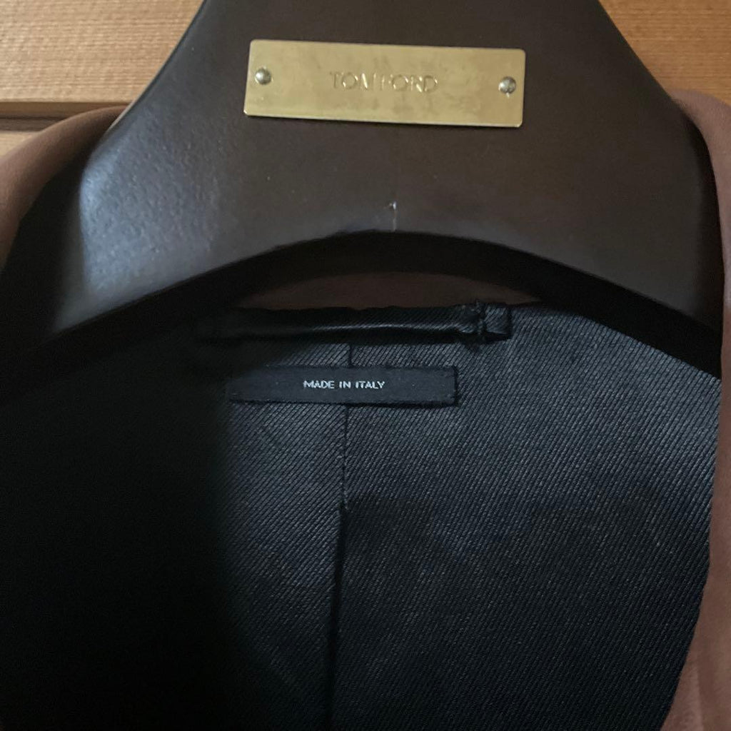 TOM FORD Leather Jacket Brown Size 50