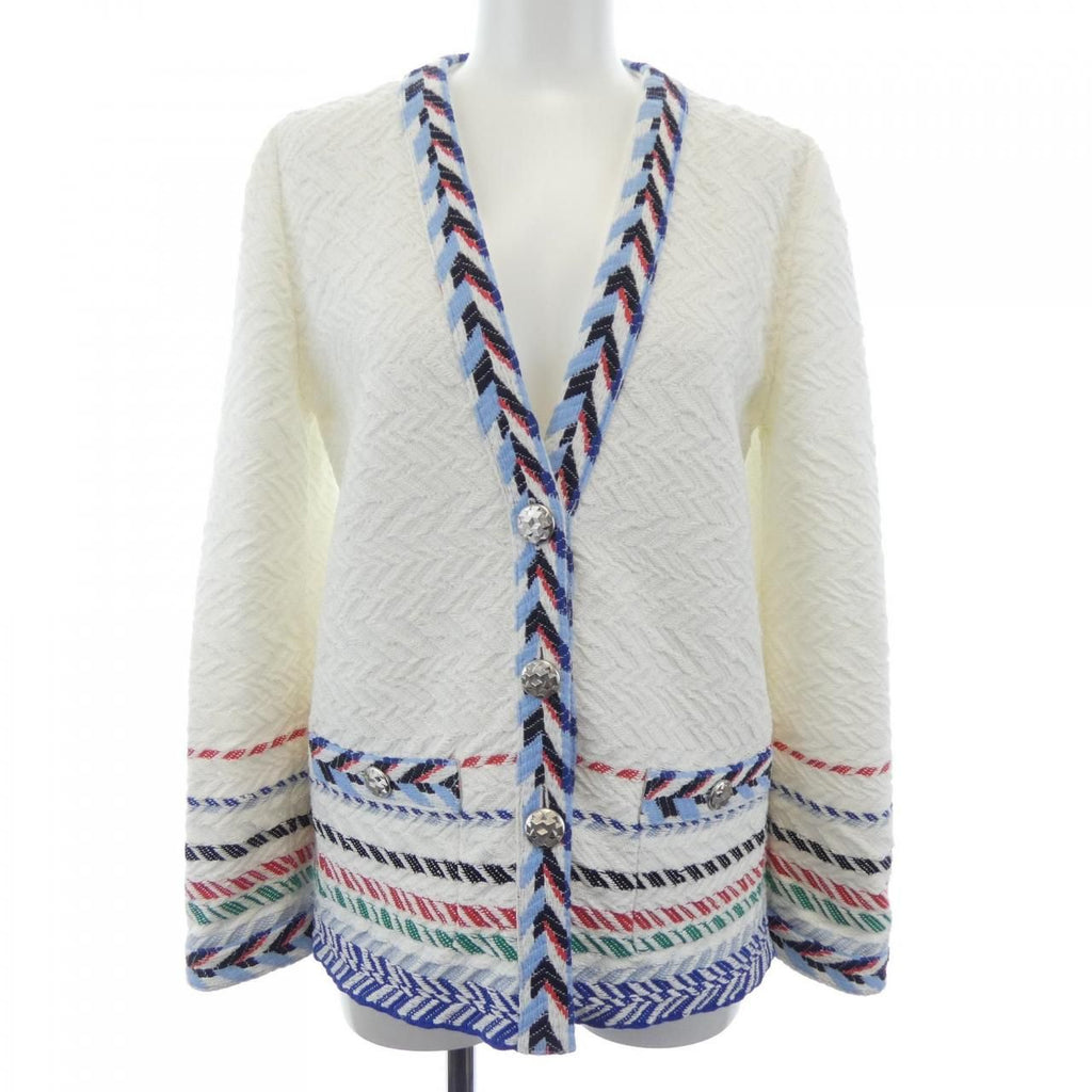 CHANEL No-Collar Jacket P54120K07005 Size 36