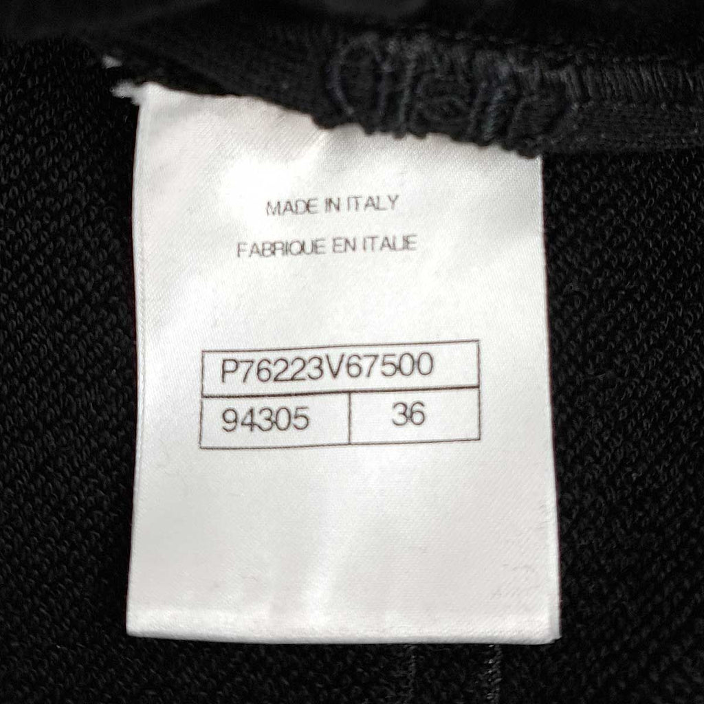 CHANEL P76223V67500 CC Mark Trim Zip-Up Blouson Black Size 36