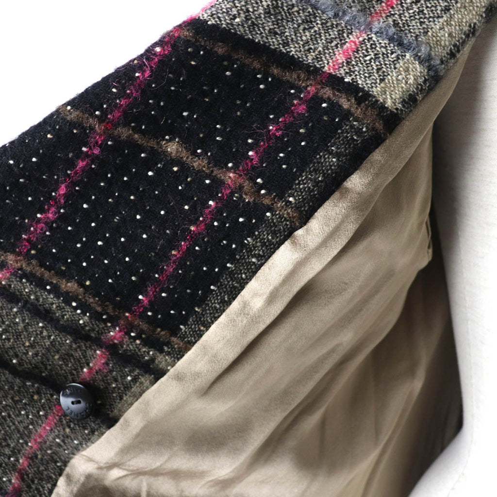 CHANEL 05A P26855 CC Button Checked Tweed Double-Breasted Jacket Multi Size 34