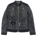 DOLCE & GABBANA All Leather Single Riders Jacket Black Size 46