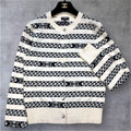 CHANEL 2.55 100% Cashmere Chain Coco Button Cardigan Size 36
