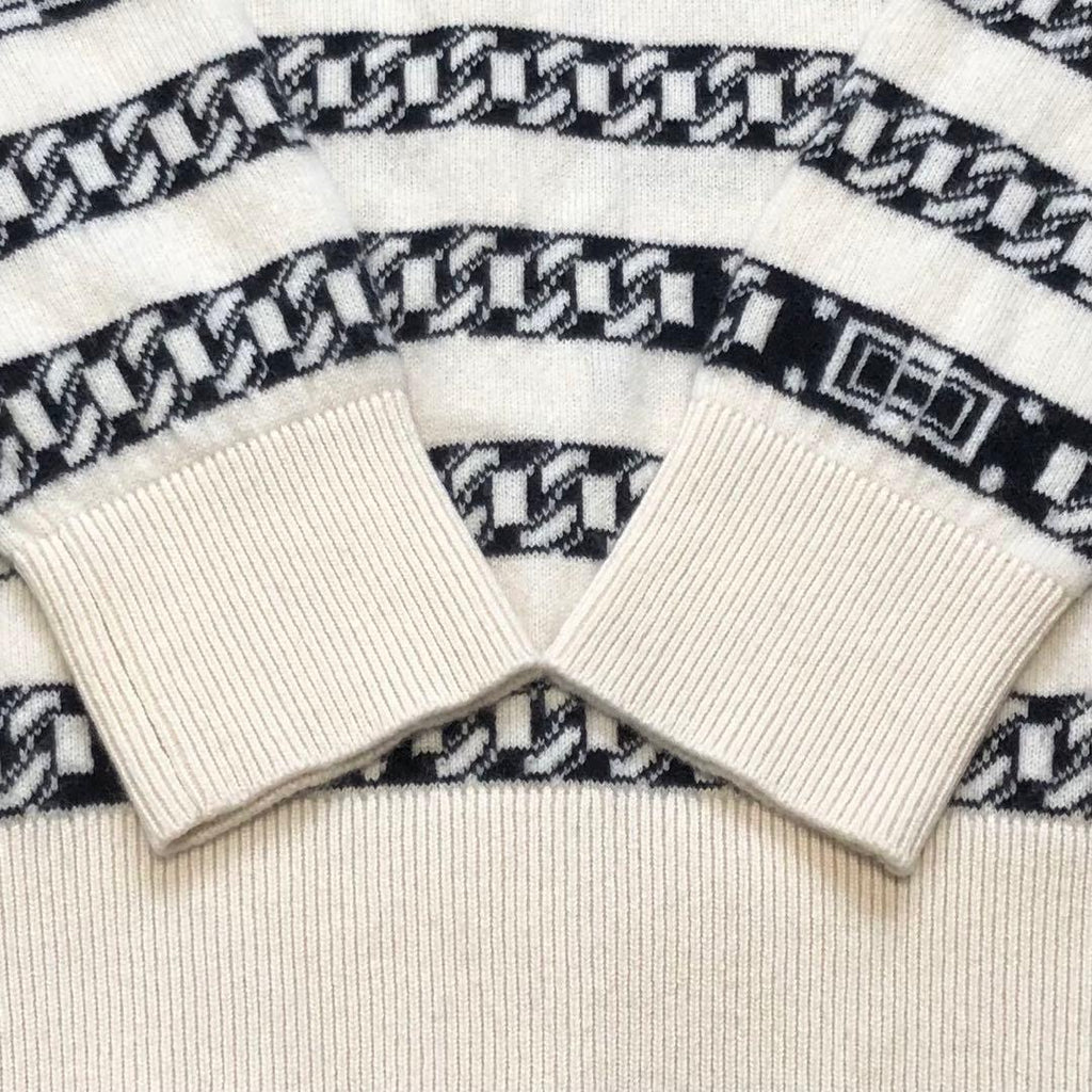 CHANEL 2.55 100% Cashmere Chain Coco Button Cardigan Size 36