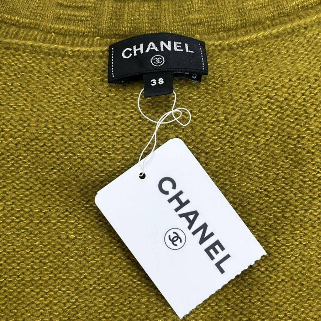 CHANEL 22AW Wool Cashmere Silk Coco Button Knit Cardigan Size 38