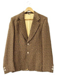 Gucci 20AW GG All-Over Stripe Jacquard Tailored Jacket Size 46