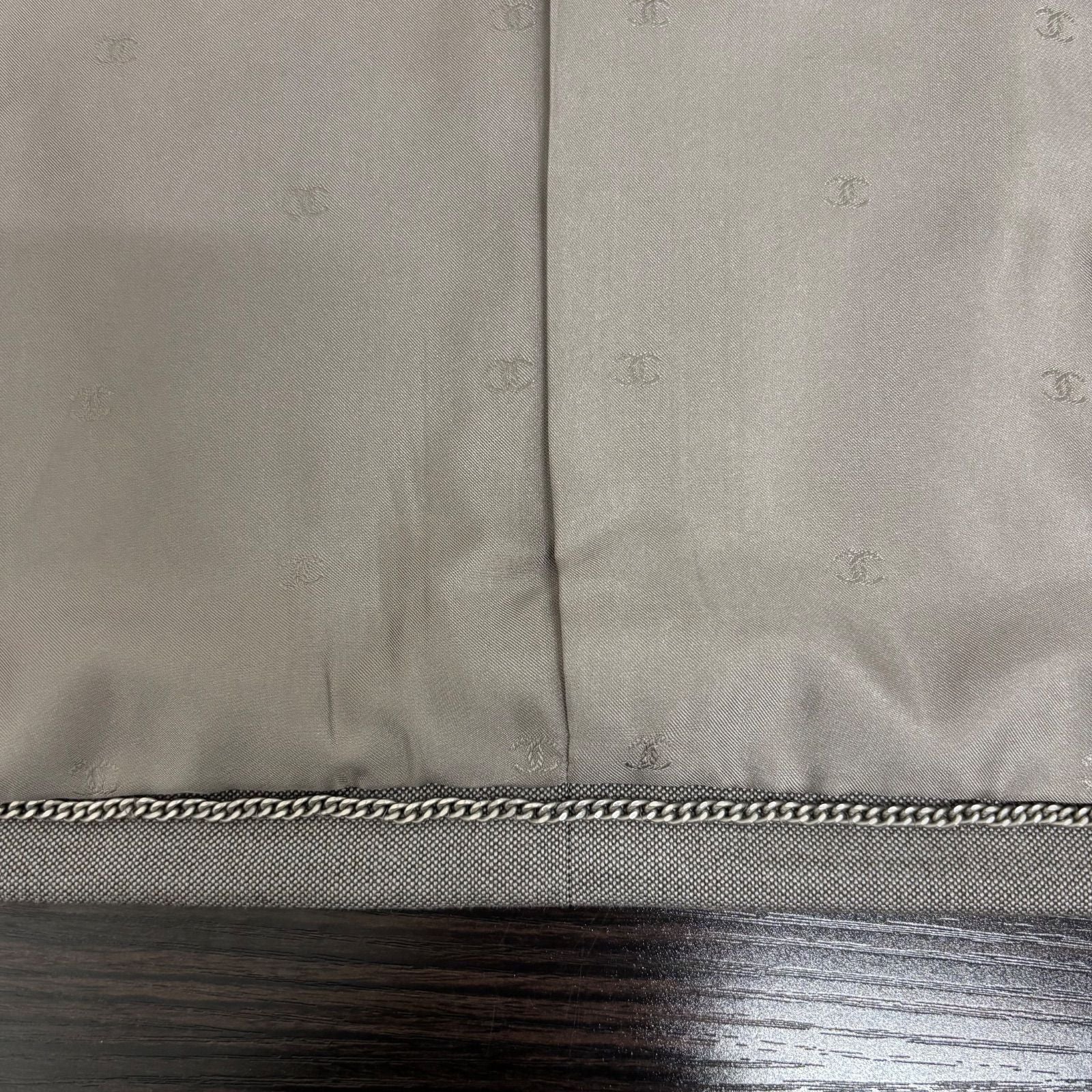 CHANEL Jacket & Pants Suit Setup Grey Size 36