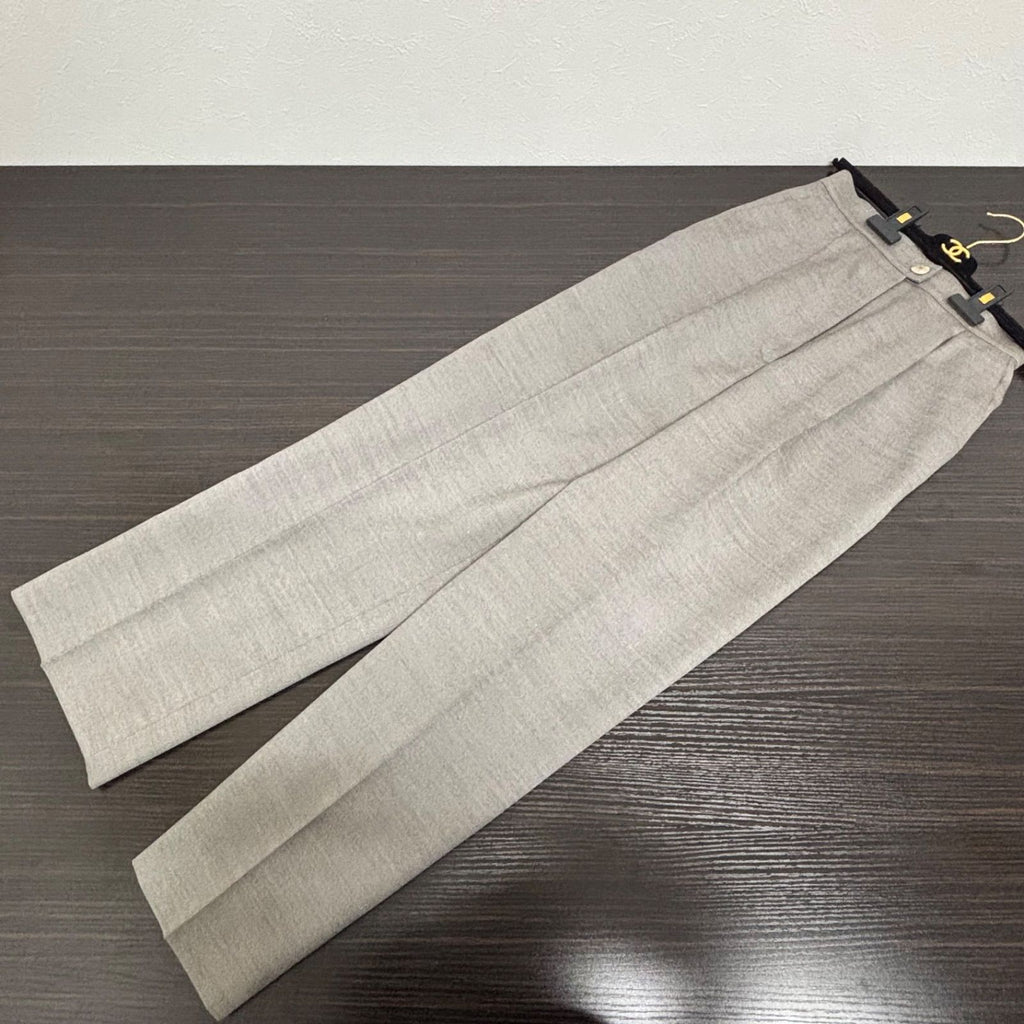 CHANEL Jacket & Pants Suit Setup Grey Size 36