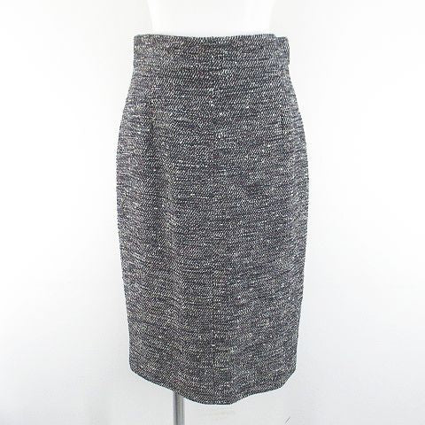 CHANEL Tweed Jacket & Knee-Length Tight Skirt Setup CC Logo Size 36
