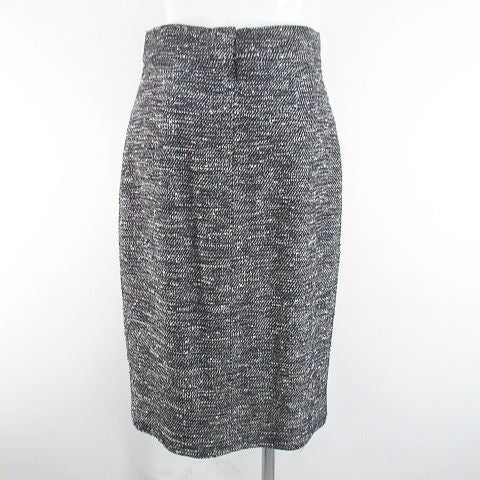 CHANEL Tweed Jacket & Knee-Length Tight Skirt Setup CC Logo Size 36