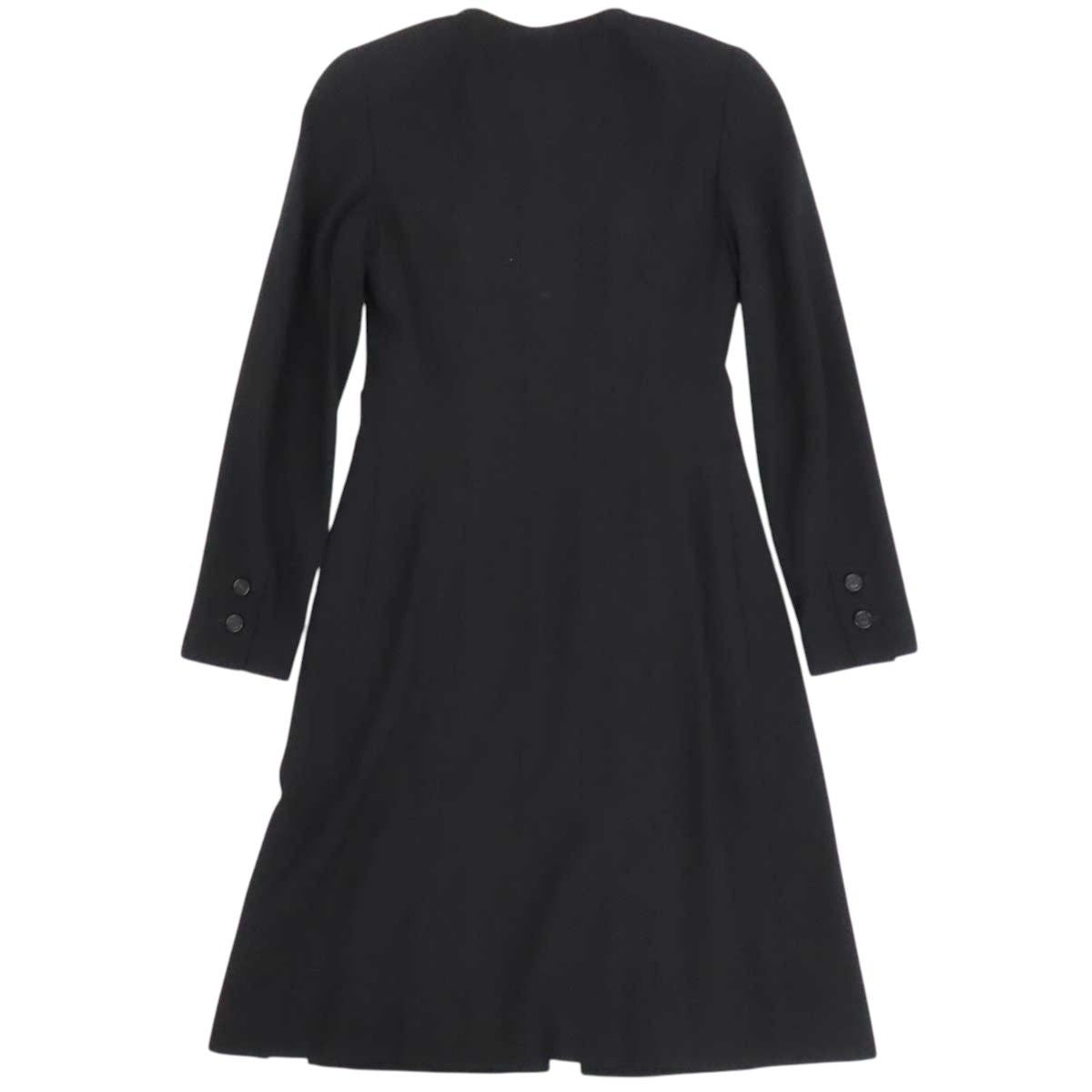 Chanel Vintage CC Mark Long Jacket Black Size 34