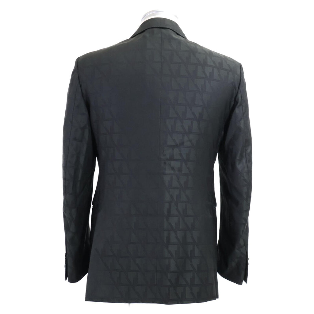 Louis Vuitton 2023 Logo All-Over Wool 2-Button Single Breasted Setup Jacket 46 / Trousers 38