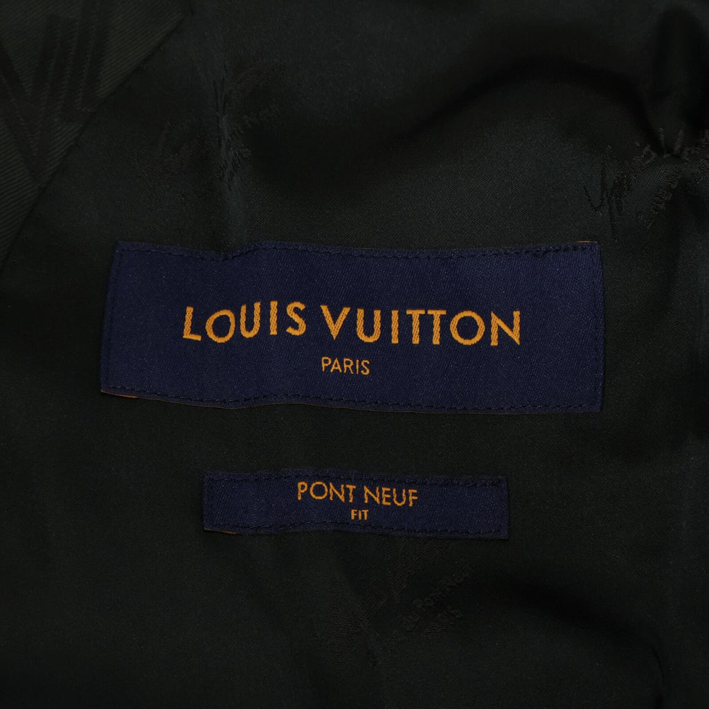 Louis Vuitton 2023 Logo All-Over Wool 2-Button Single Breasted Setup Jacket 46 / Trousers 38