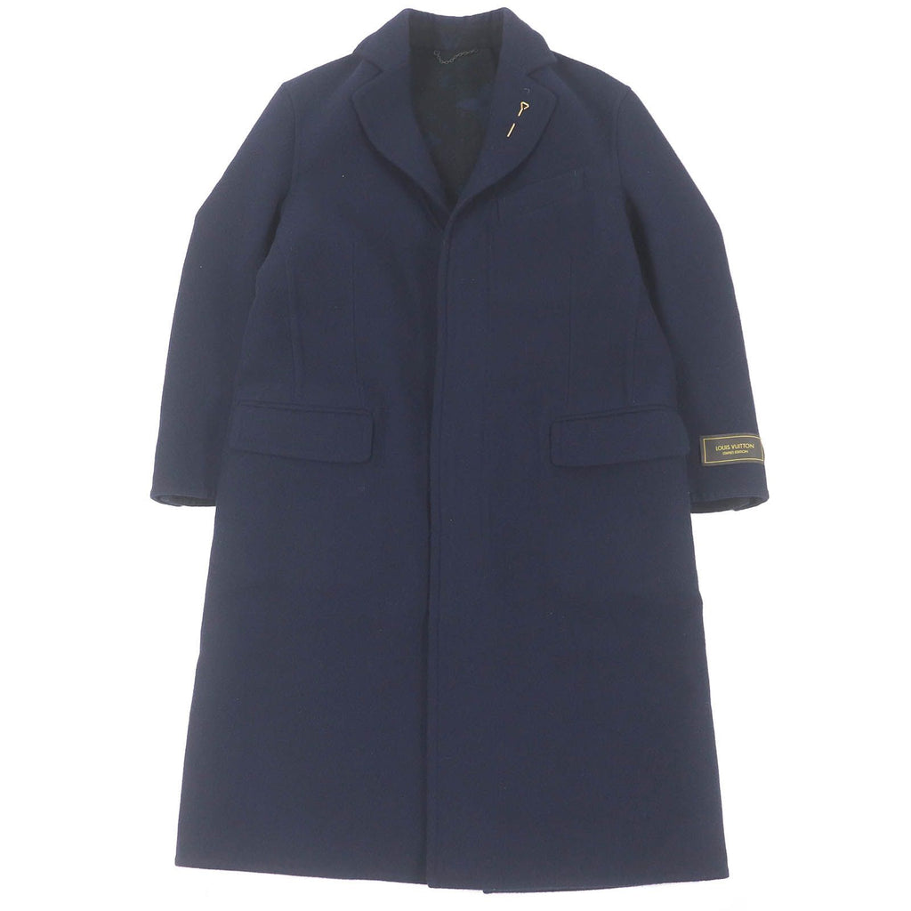 Louis Vuitton 22AW Monogram Lining Chester Coat Navy Size 44