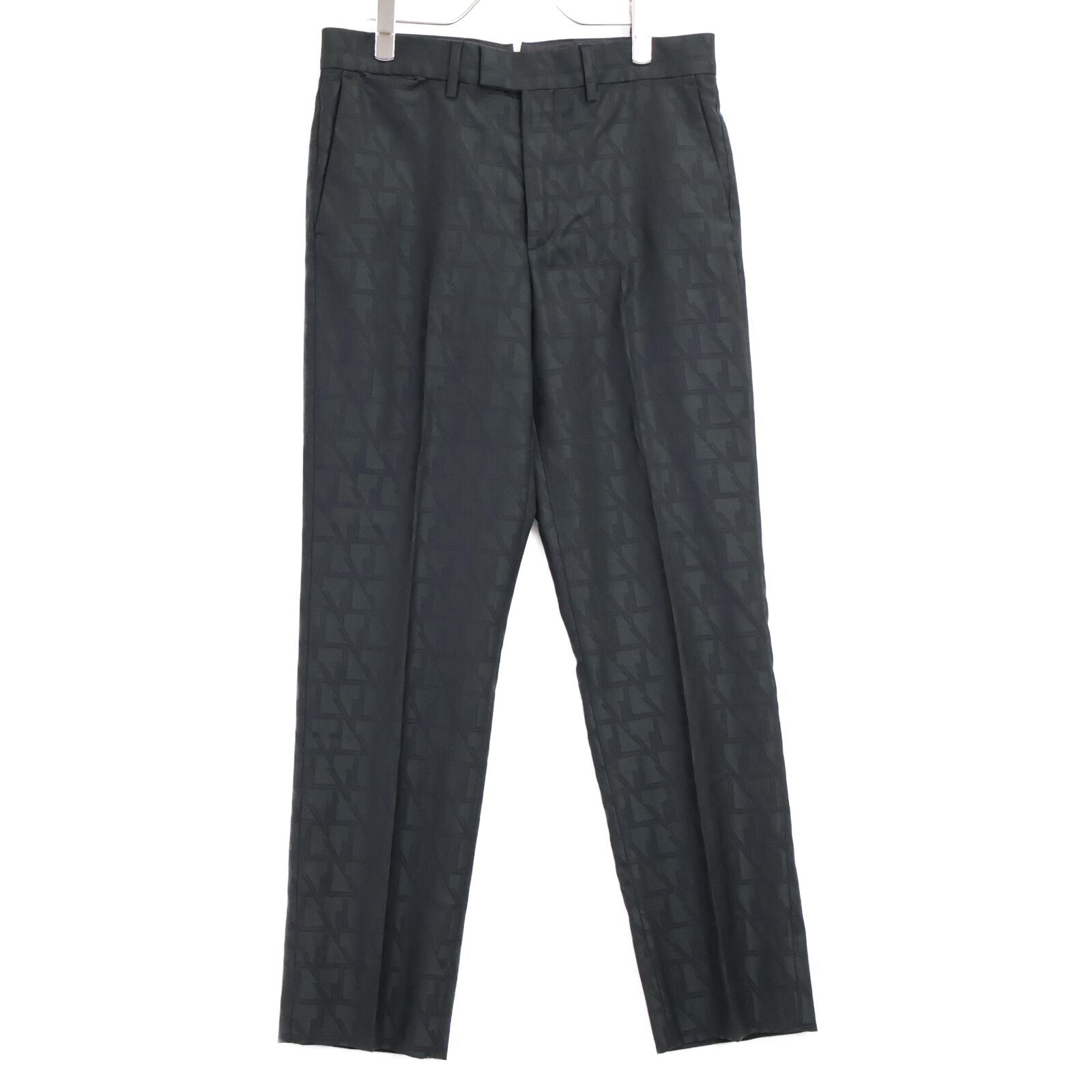 Louis Vuitton 2023 Logo All-Over Wool 2-Button Single Breasted Setup Jacket 46 / Trousers 38