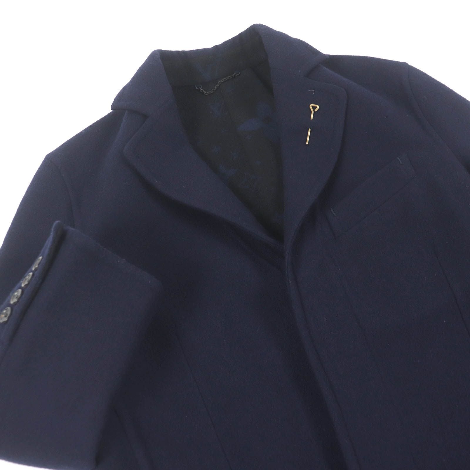 Louis Vuitton 22AW Monogram Lining Chester Coat Navy Size 44