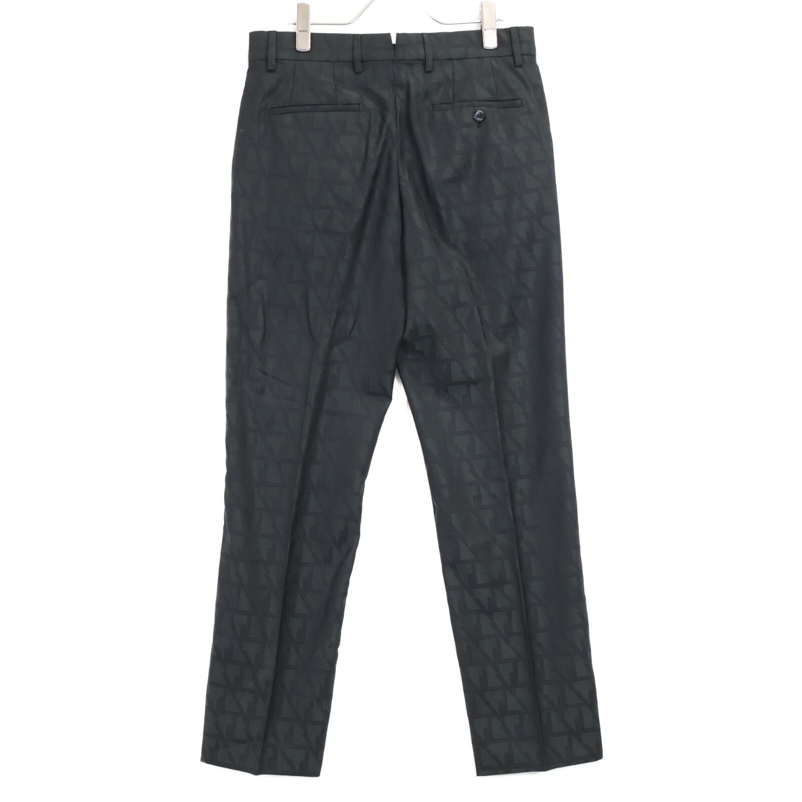 Louis Vuitton 2023 Logo All-Over Wool 2-Button Single Breasted Setup Jacket 46 / Trousers 38