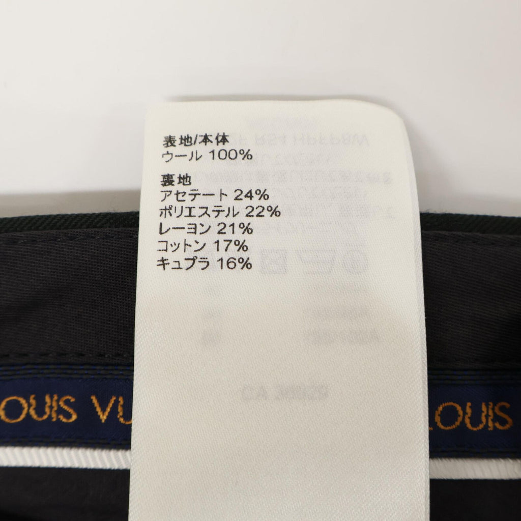 Louis Vuitton 2023 Logo All-Over Wool 2-Button Single Breasted Setup Jacket 46 / Trousers 38