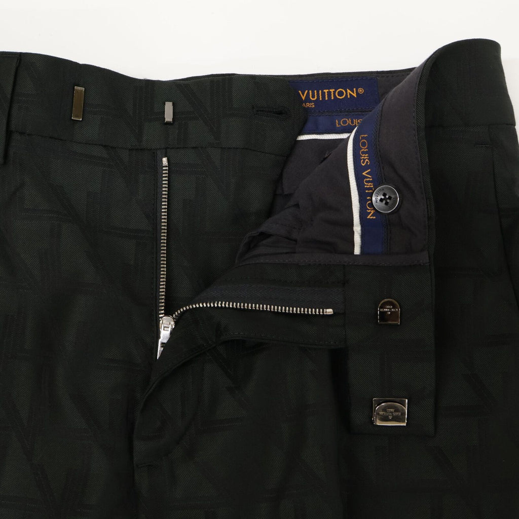 Louis Vuitton 2023 Logo All-Over Wool 2-Button Single Breasted Setup Jacket 46 / Trousers 38