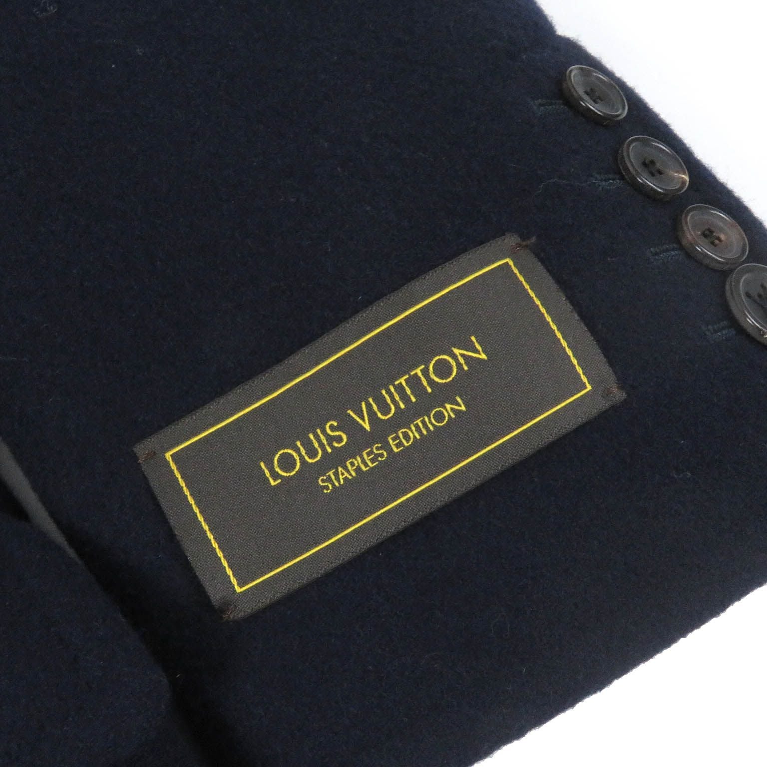 Louis Vuitton 22AW Monogram Lining Chester Coat Navy Size 44