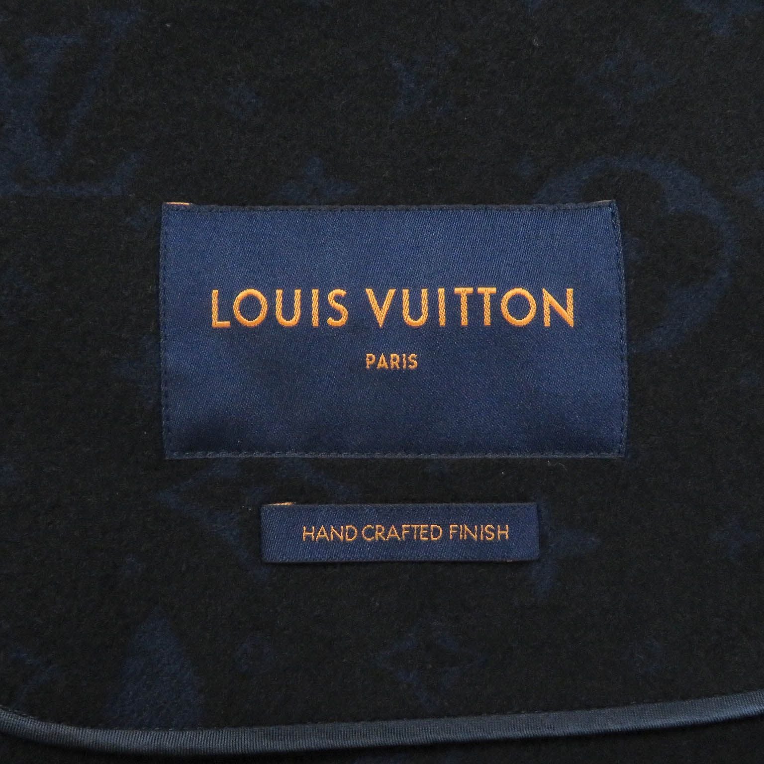 Louis Vuitton 22AW Monogram Lining Chester Coat Navy Size 44