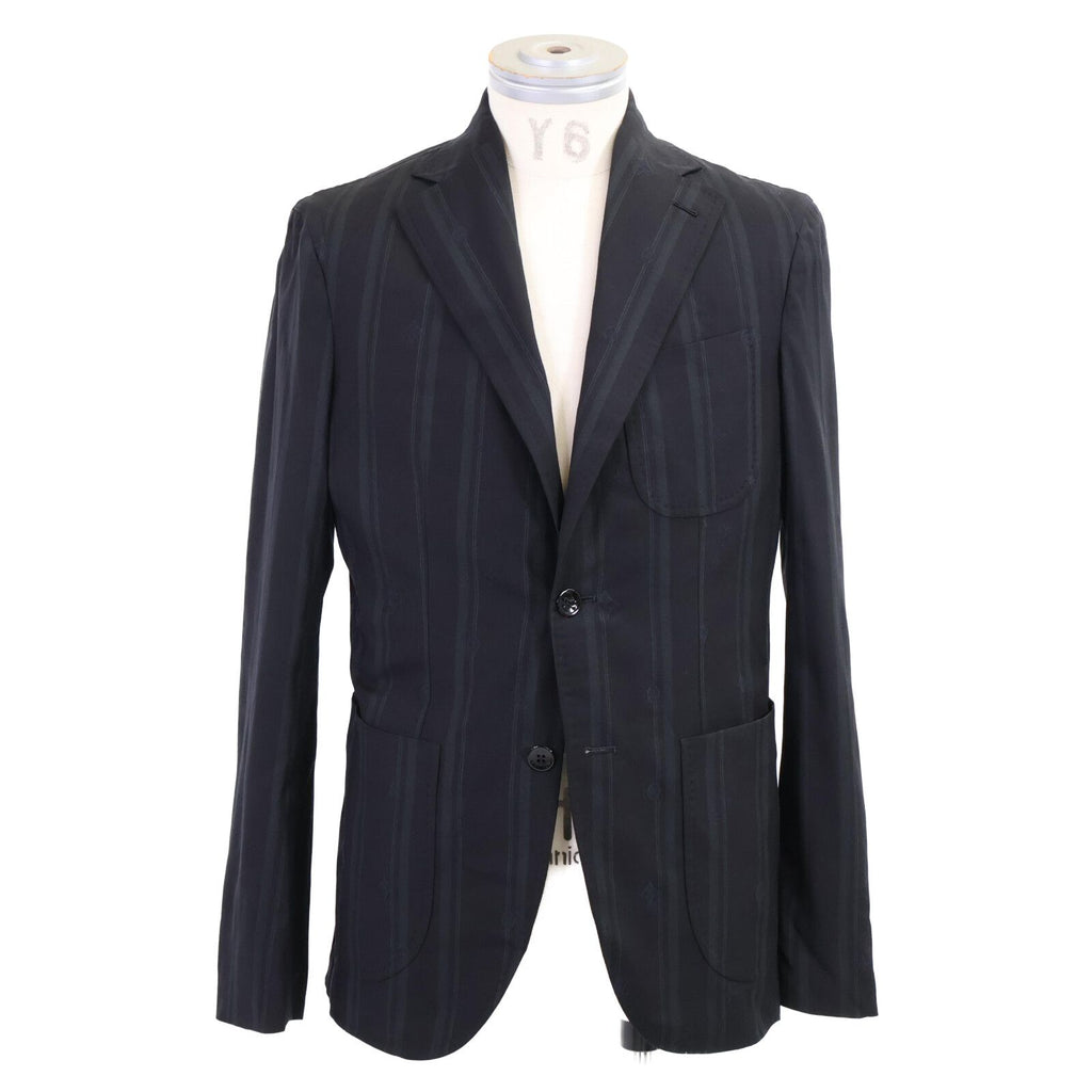 Louis Vuitton 2024 Monogram x Stripe Wool 2-Button Single Breasted Setup Suit Jacket Pants Size 46