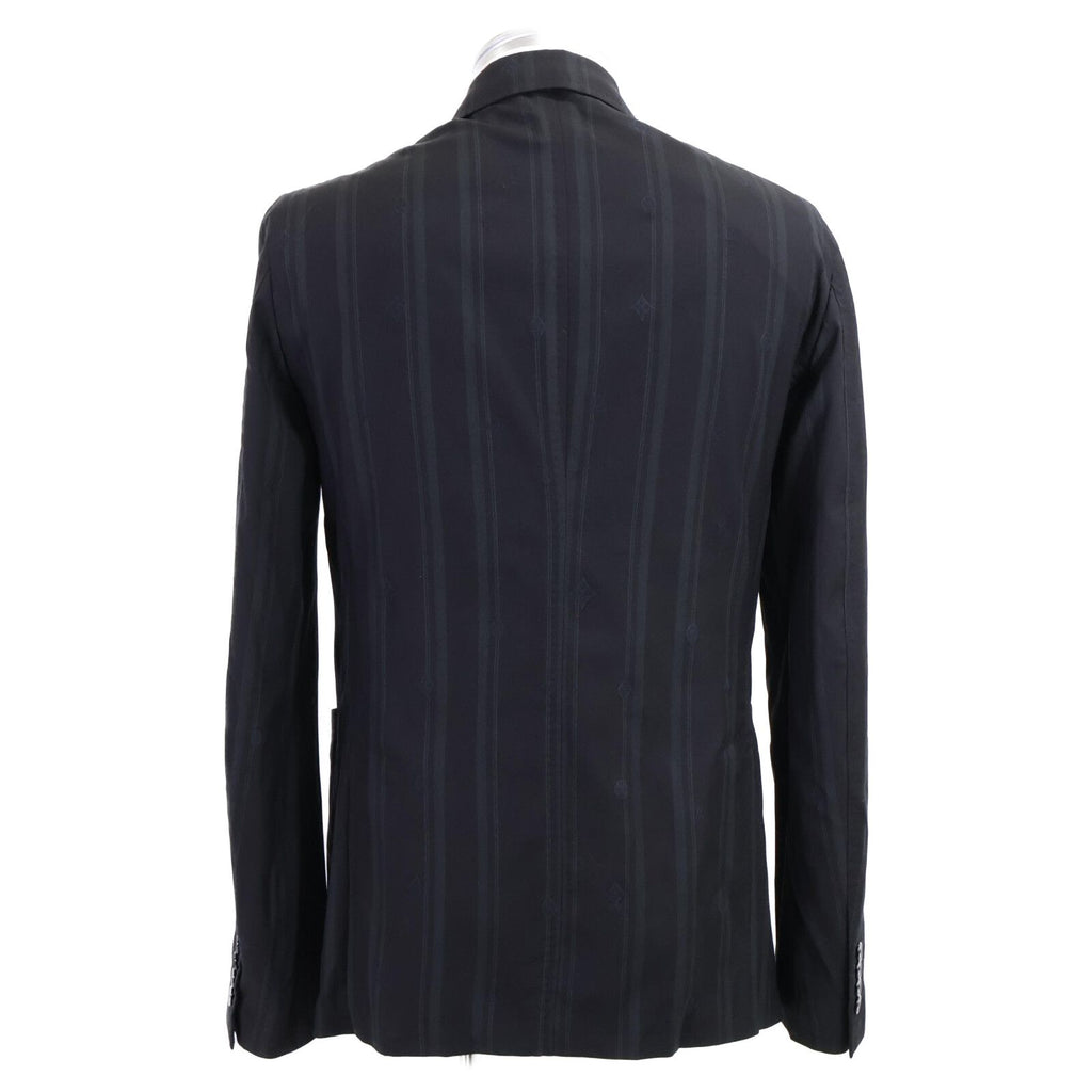 Louis Vuitton 2024 Monogram x Stripe Wool 2-Button Single Breasted Setup Suit Jacket Pants Size 46