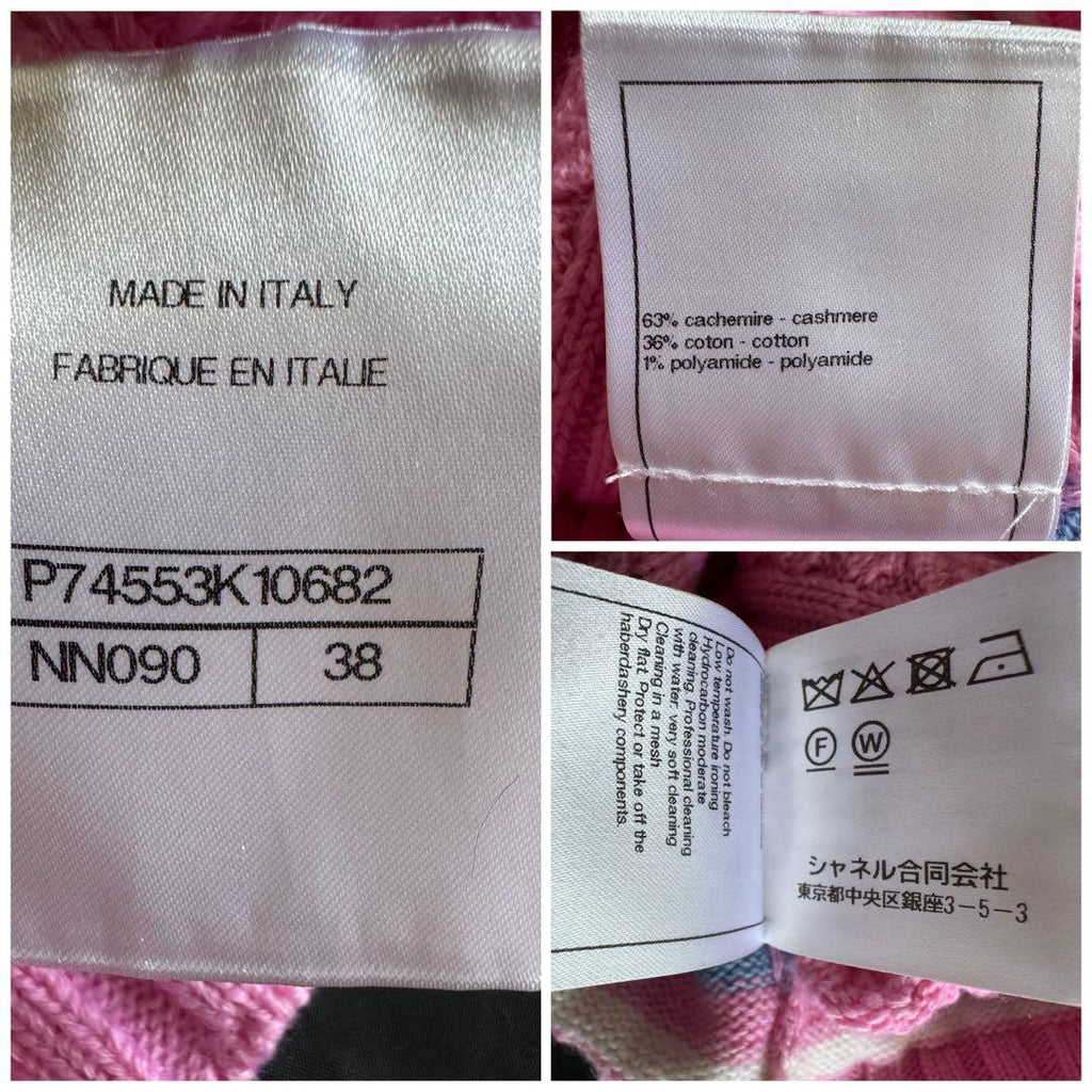 CHANEL 09A CC Logo Lamé Cardigan Alpaca Mohair Black Size 38
