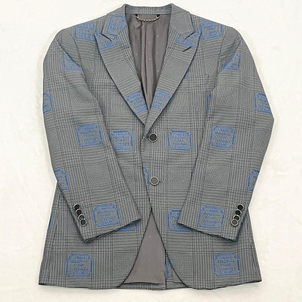 Louis Vuitton Setup Suit Glen Check Record Club Embroidery Size 46