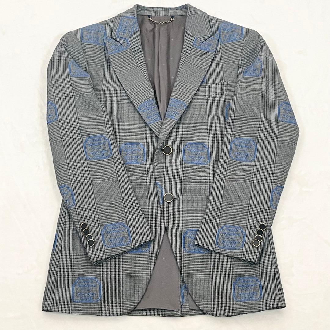 Louis Vuitton Setup Suit Glen Check Record Club Embroidery Size 46