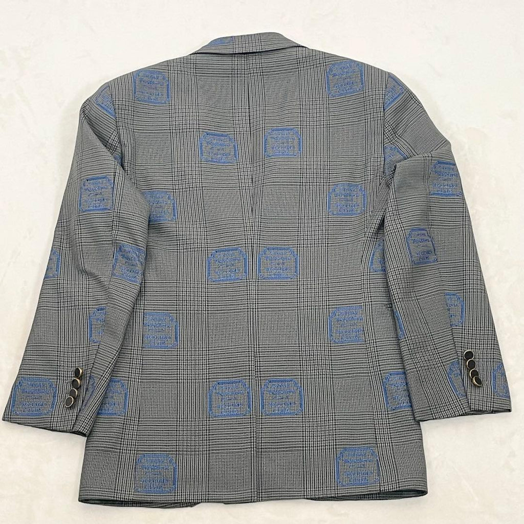 Louis Vuitton Setup Suit Glen Check Record Club Embroidery Size 46