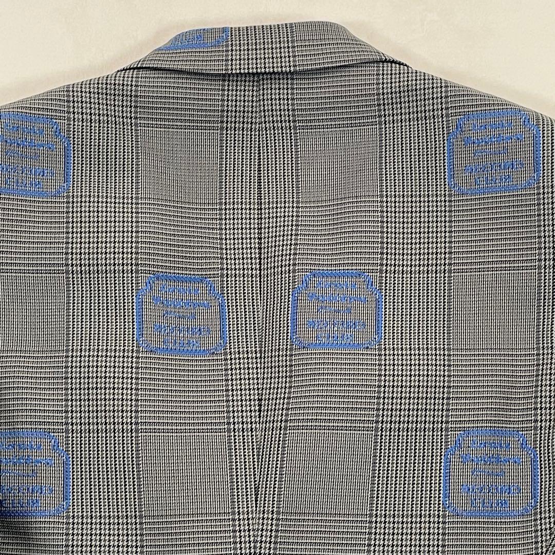 Louis Vuitton Setup Suit Glen Check Record Club Embroidery Size 46