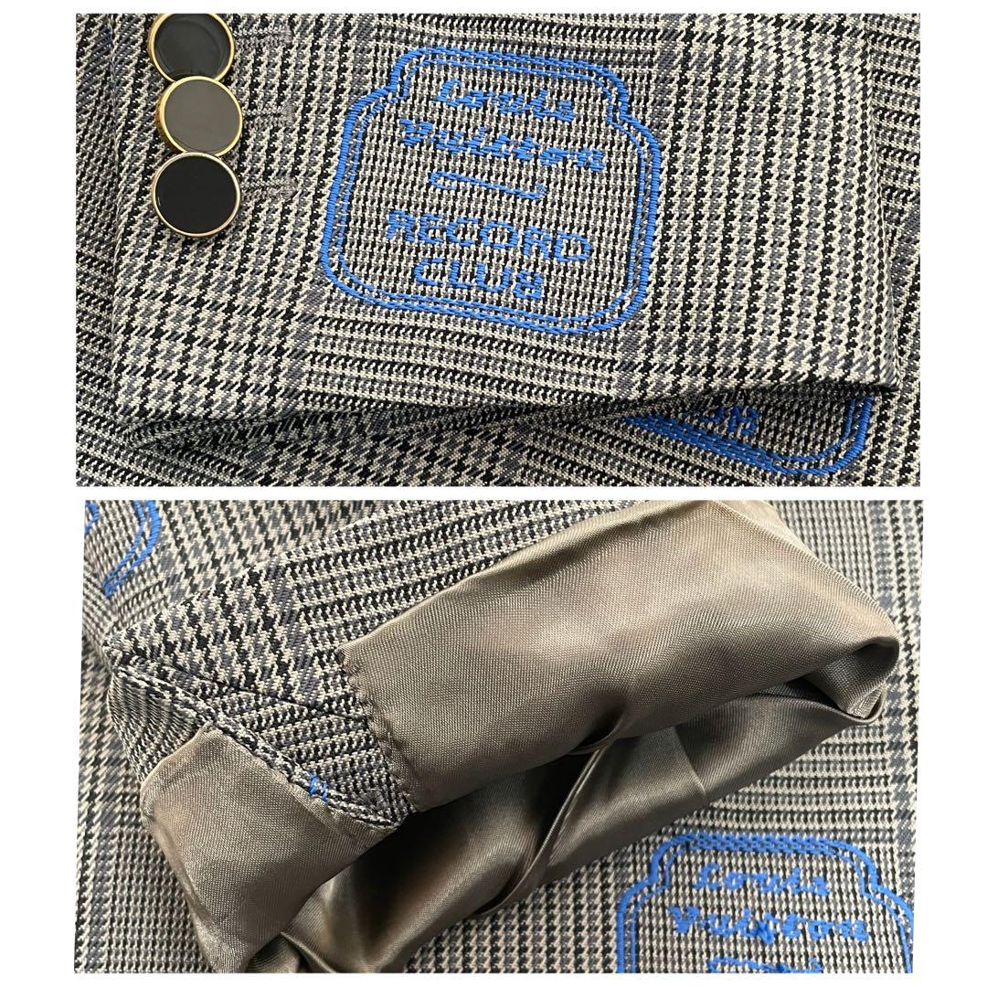 Louis Vuitton Setup Suit Glen Check Record Club Embroidery Size 46