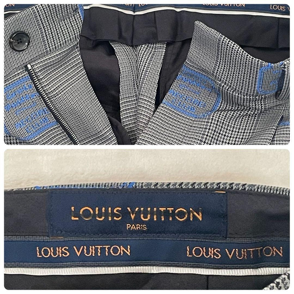 Louis Vuitton Setup Suit Glen Check Record Club Embroidery Size 46