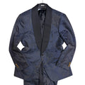 Louis Vuitton Tuxedo Setup Suit Jacket Pants Marble Monogram Navy Size 44/36