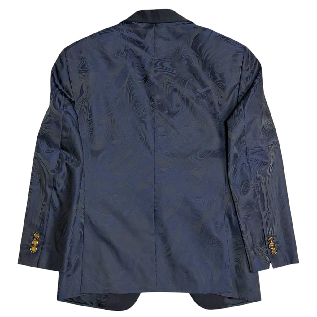 Louis Vuitton Tuxedo Setup Suit Jacket Pants Marble Monogram Navy Size 44/36