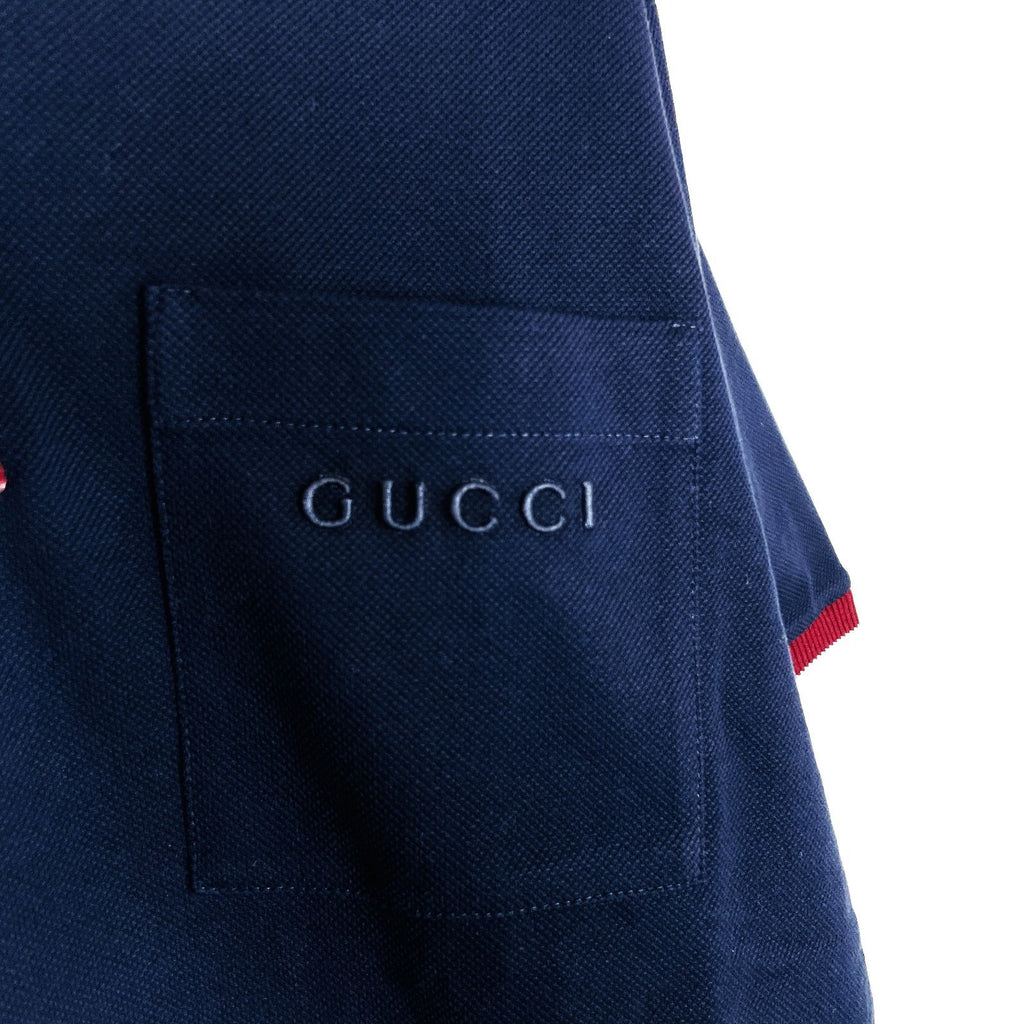 Gucci 2025 Embossed Logo Cotton Piqué Polo Shirt