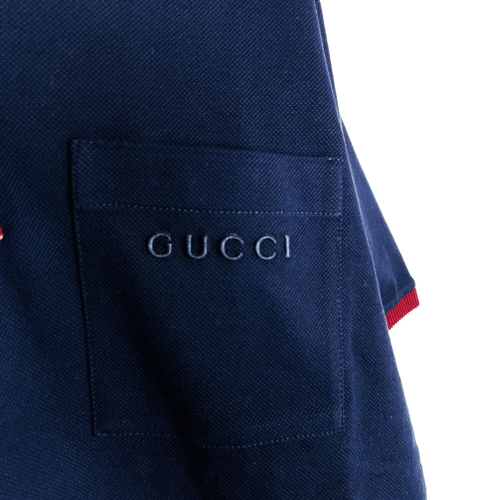 Gucci 2025 Embossed Logo Cotton Piqué Polo Shirt