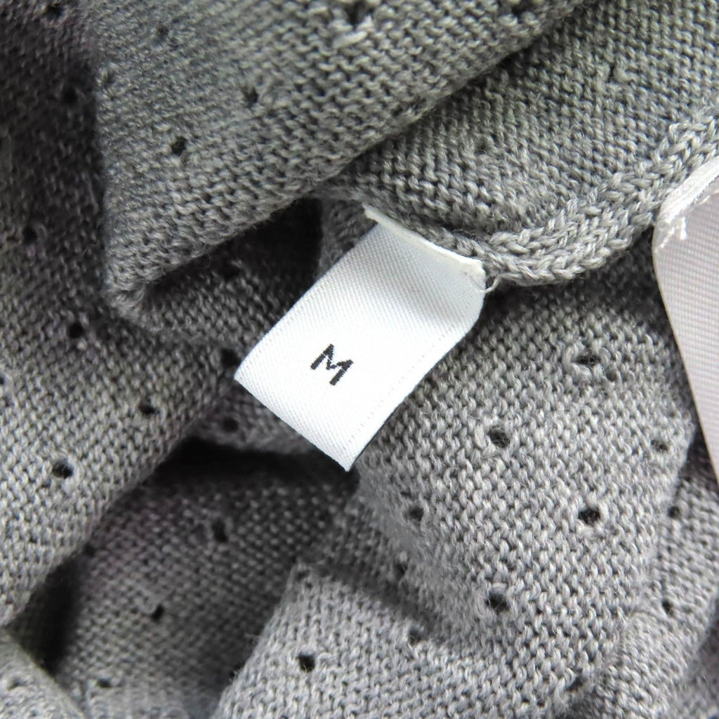 Gucci 25AW Wool Knit Long Sleeve Polo Shirt Grey Size M