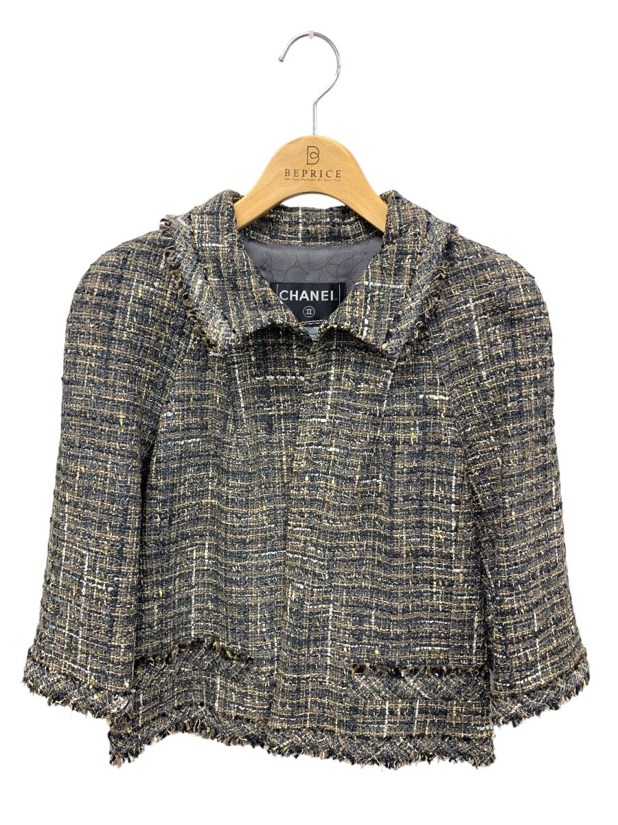 Chanel 05A Tweed Jacket Grey Size 38
