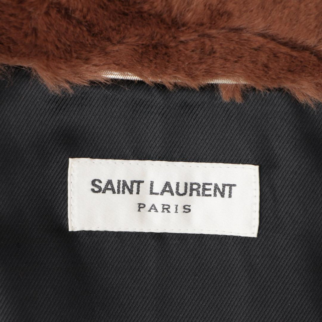 NWT SAINT LAURENT PARIS Faux Fur Jacket Size 42