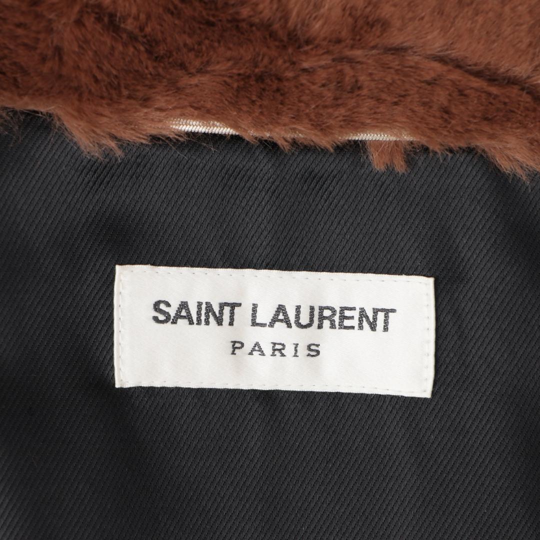 NWT SAINT LAURENT PARIS Faux Fur Jacket Size 42