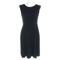 CHANEL P31446 07A 100% Wool CC Logo Hardware Sleeveless Knit Dress Black Size 34 Made in France