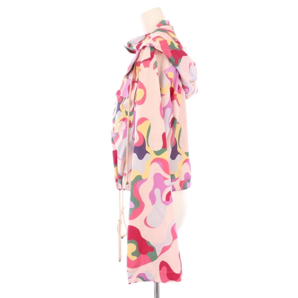 CHANEL 21AW Silk Windbreaker Mountain Parka Jacket Multicolour Size 38