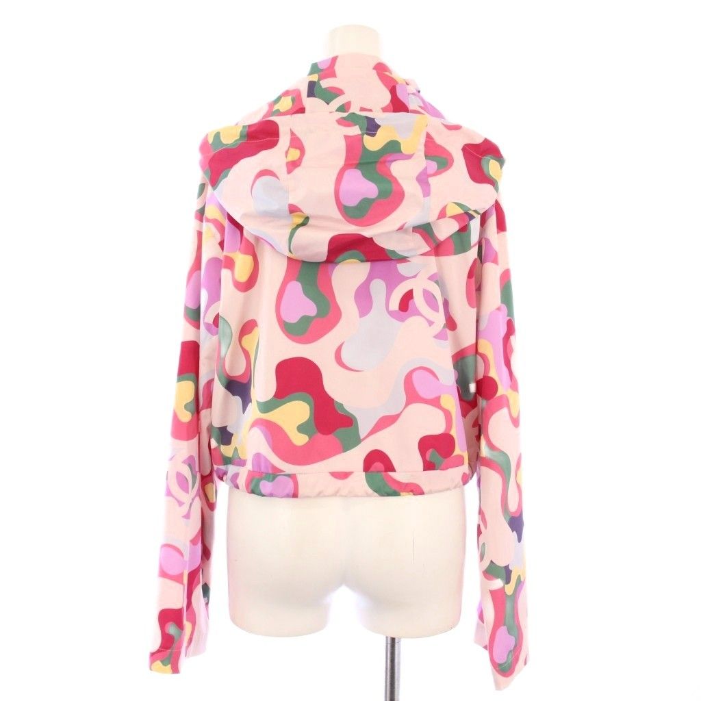 CHANEL 21AW Silk Windbreaker Mountain Parka Jacket Multicolour Size 38