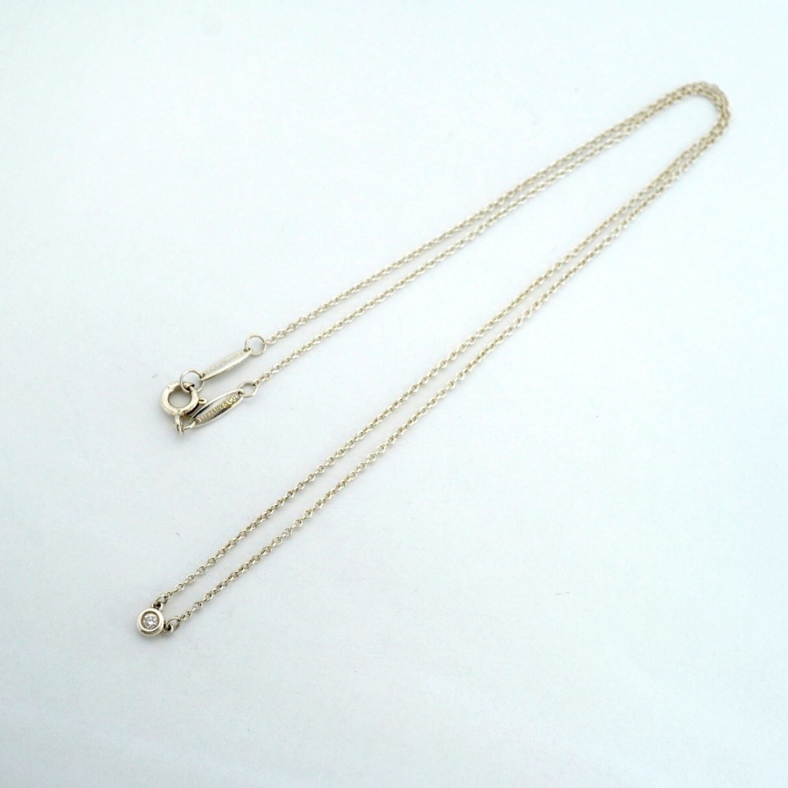 Tiffany & Co. By the Yard Necklace 1PD Diamond Silver 925