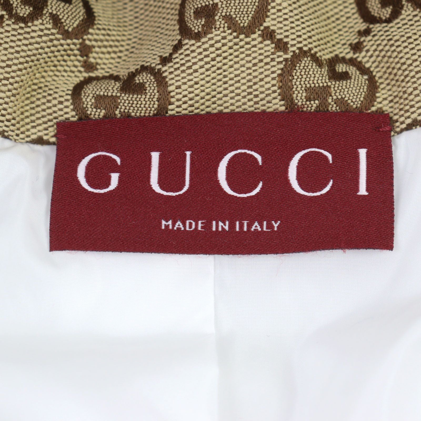 GUCCI 24AW GG Intarsia Padded Boa Blouson Wool Fleece Jacket Beige Ivory Size S