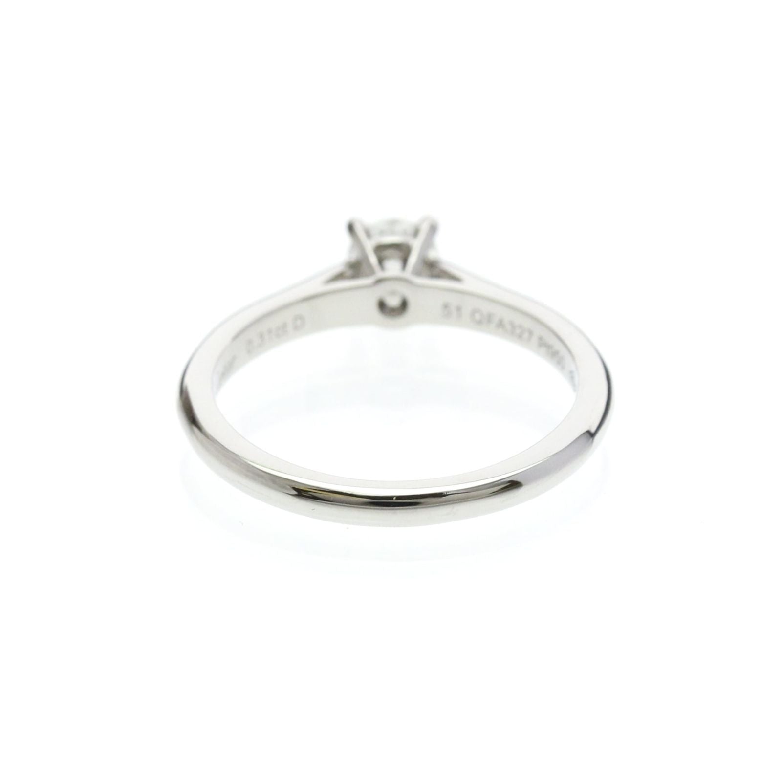 Cartier 1895 Solitaire Ring Platinum Diamond 0.31ct