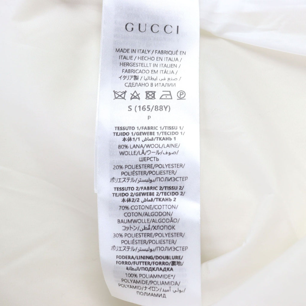 GUCCI 24AW GG Intarsia Padded Boa Blouson Wool Fleece Jacket Beige Ivory Size S