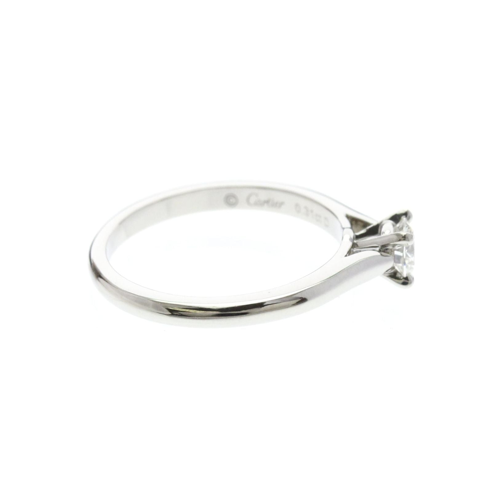 Cartier 1895 Solitaire Ring Platinum Diamond 0.31ct